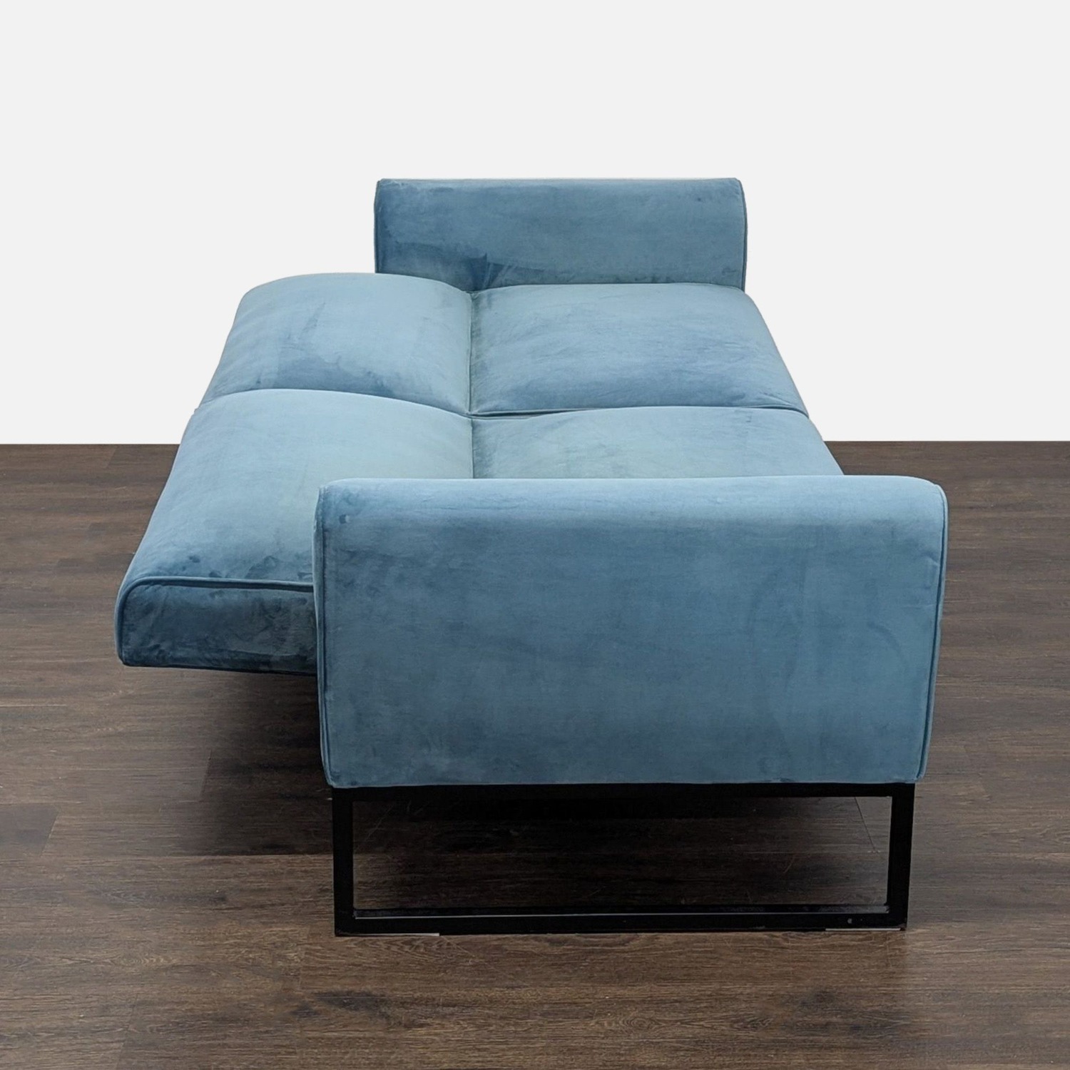 Dorel Home Furnishings Modern Teal Velvet Futon - image-8
