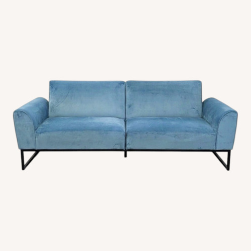 Used Dorel Home Furnishings Modern Teal Velvet Futon for sale on AptDeco