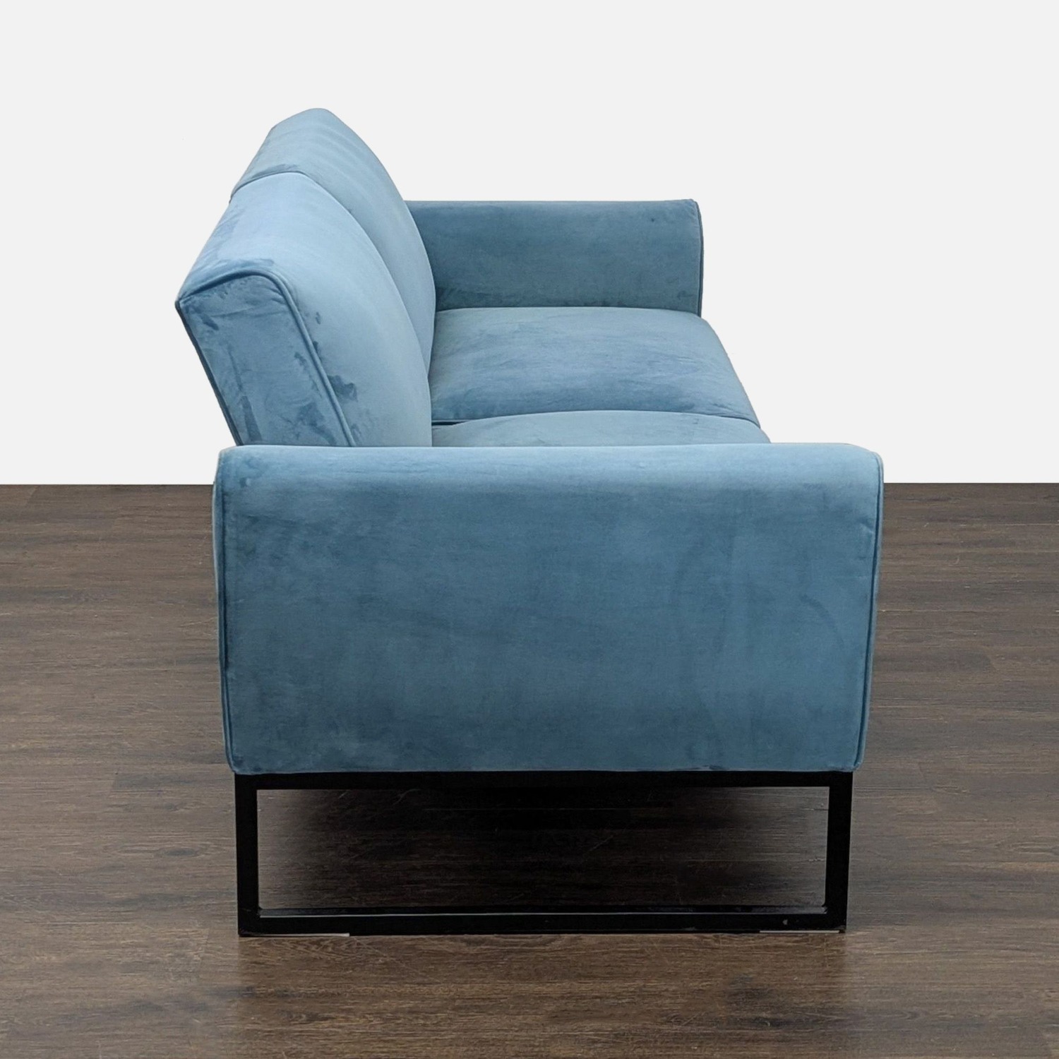 Dorel Home Furnishings Modern Teal Velvet Futon - image-6