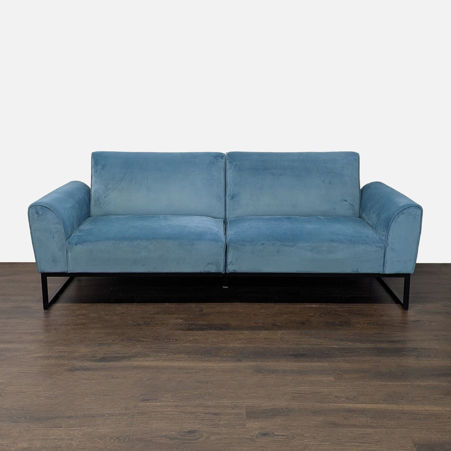 Dorel Home Furnishings Modern Teal Velvet Futon - image-7