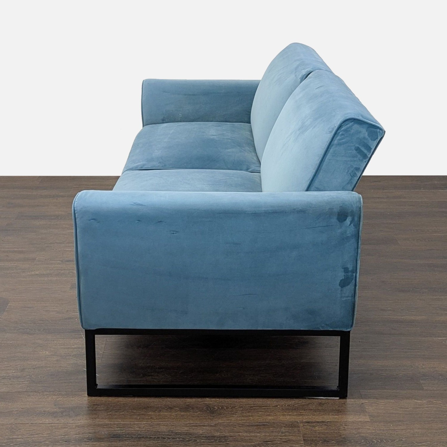 Dorel Home Furnishings Modern Teal Velvet Futon - image-3