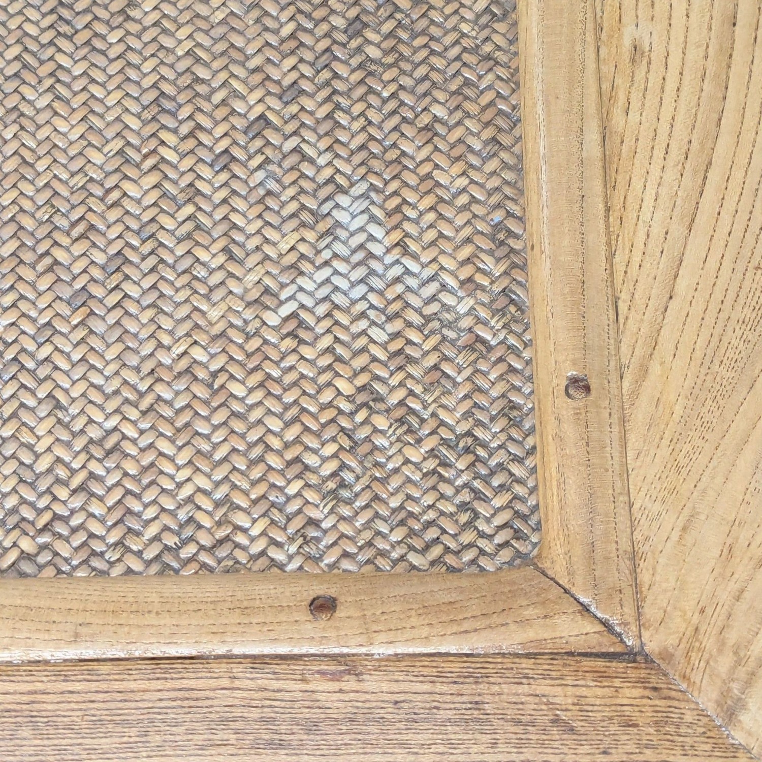 Ming Style Coffee Table with Woven Rattan Top	 - image-3