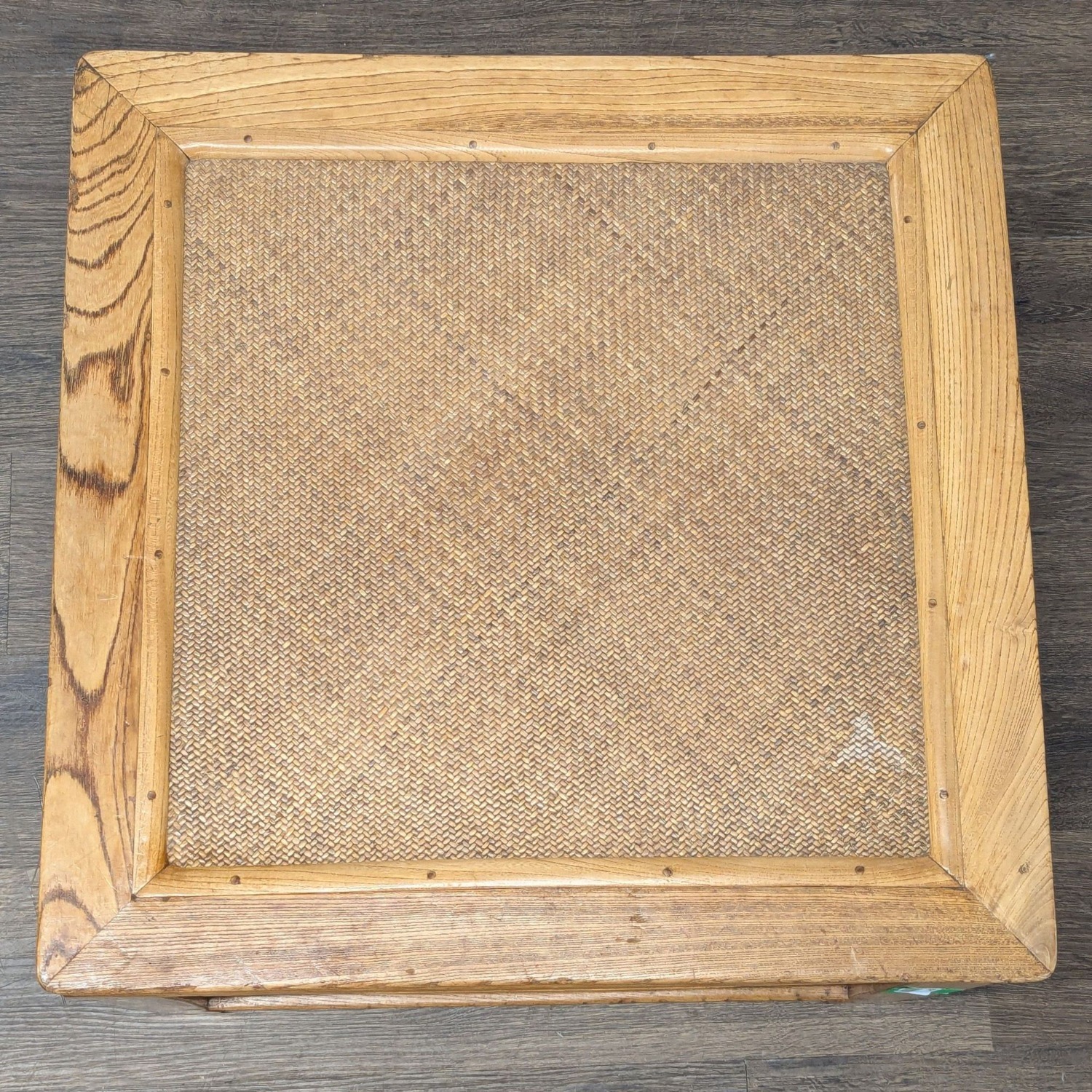 Ming Style Coffee Table with Woven Rattan Top	 - image-4