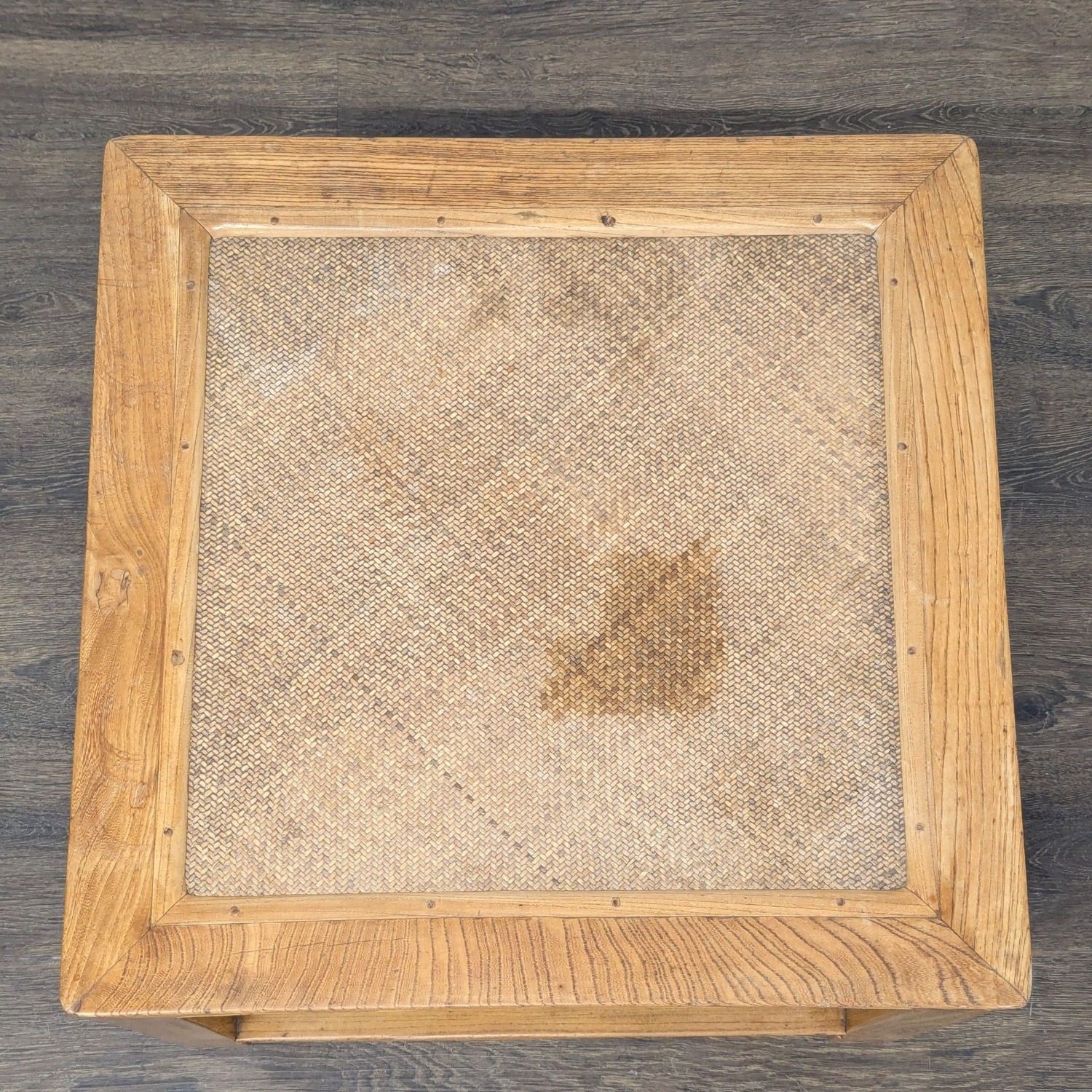 Ming Style Coffee Table with Woven Rattan Top	 - image-6