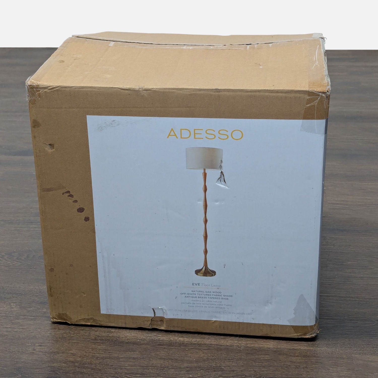 Adesso Eve Floor Lamp with Oak Wood Stand  - image-2
