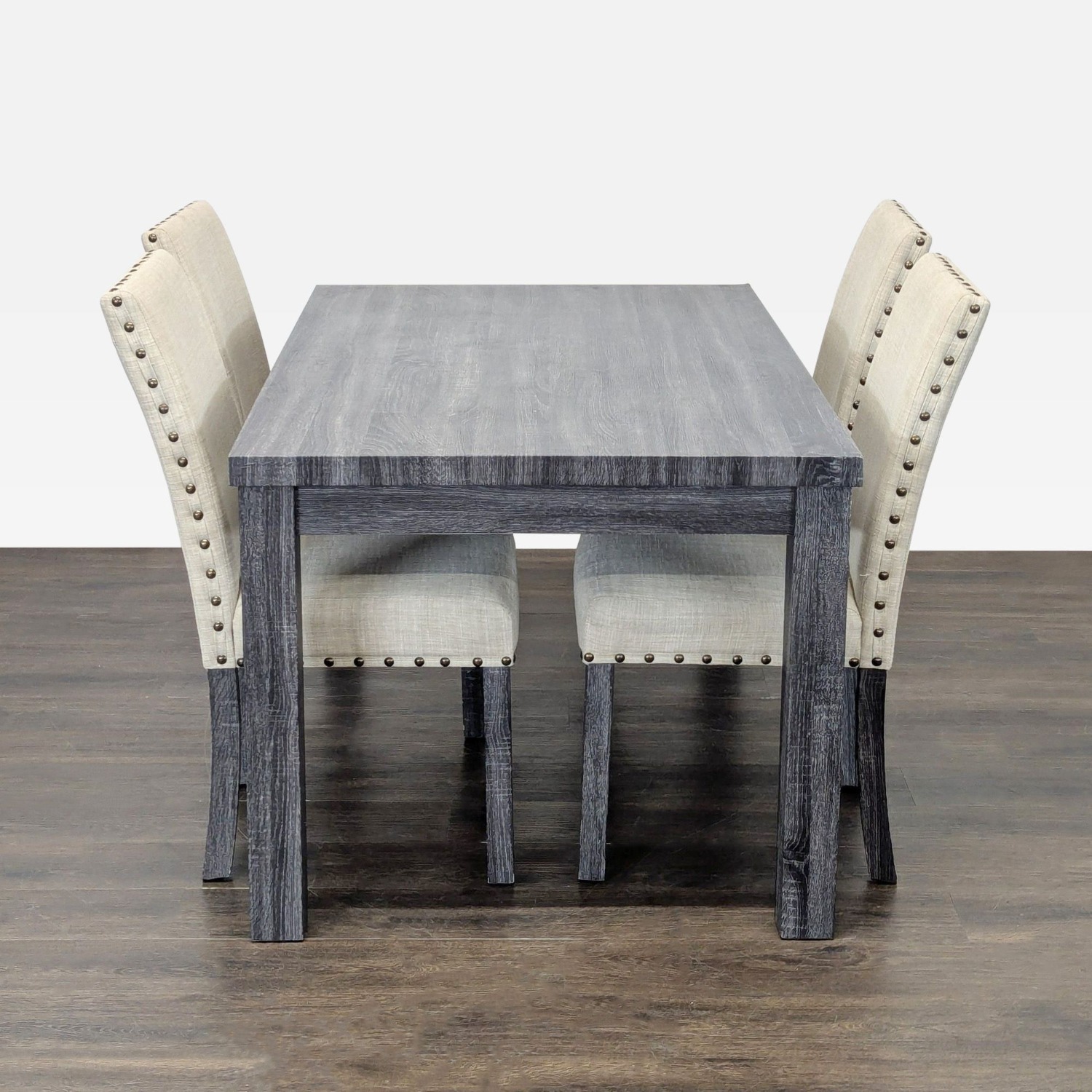 Gracie Oaks Gray Wood Dining Table Set - image-5