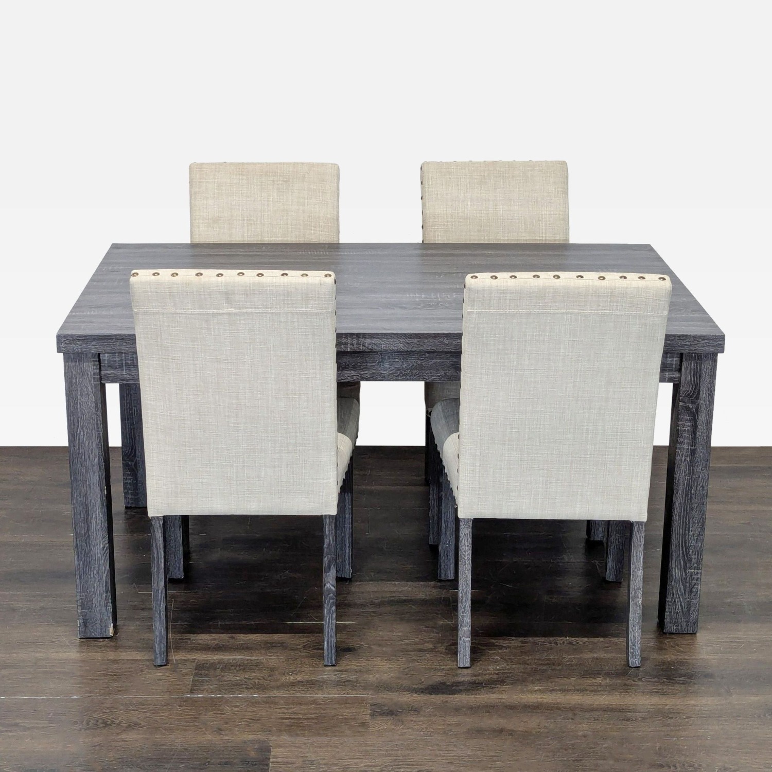 Gracie Oaks Gray Wood Dining Table Set - image-2