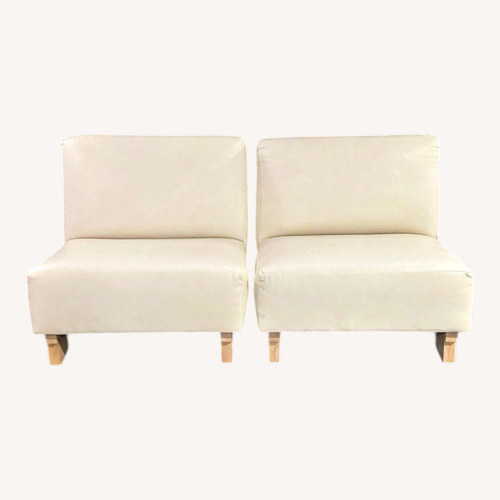 Used Set of 2 Maiden Home Armless Lounge Chairs  for sale on AptDeco