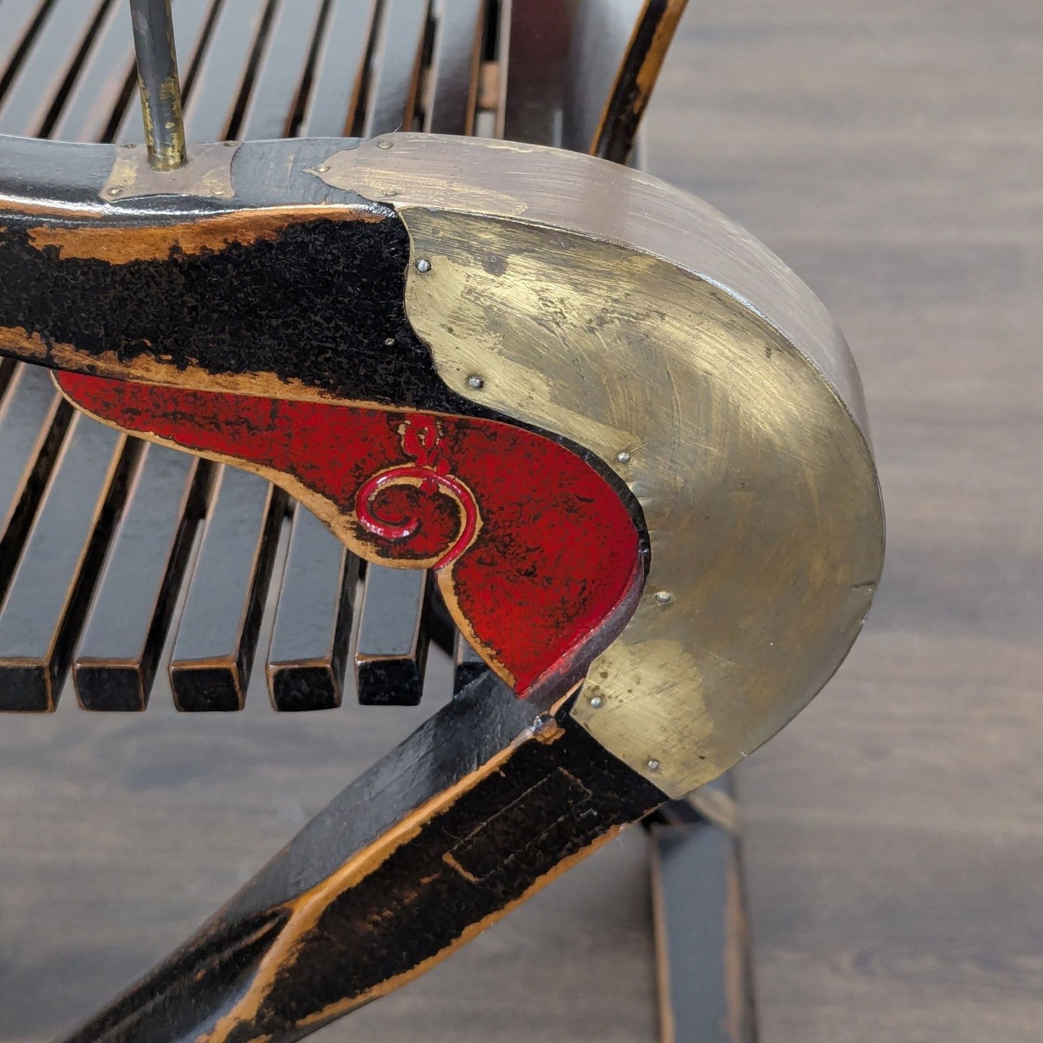 Chinese Folding Horseshoe Prayer Lounge Chair  - image-6