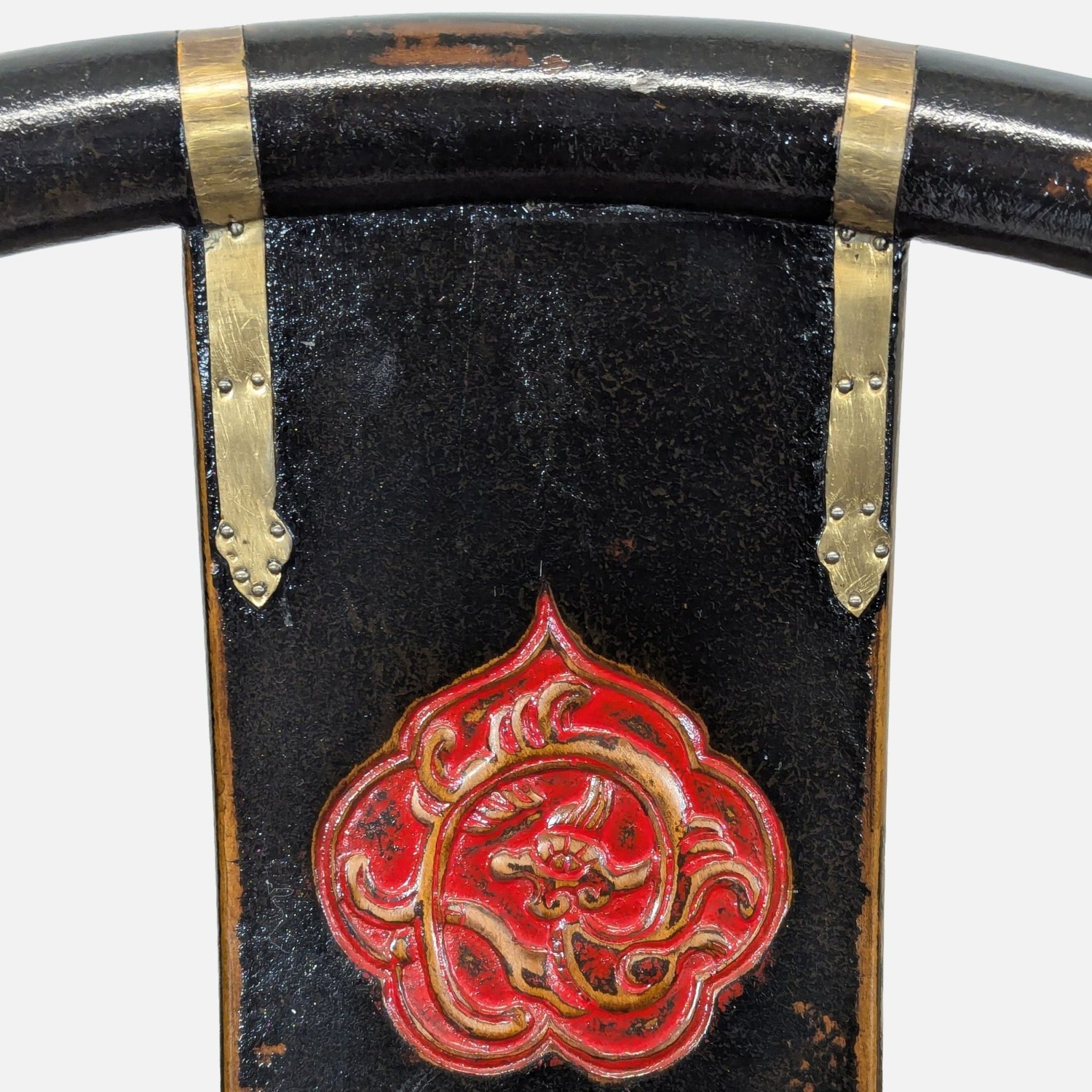 Chinese Folding Horseshoe Prayer Lounge Chair  - image-4