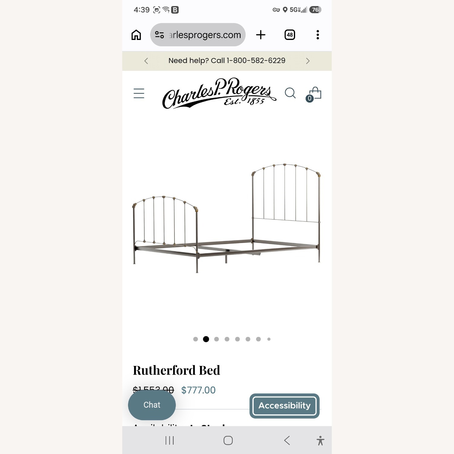 Charles P. Rogers Rutherford Headboard & Footboard - image-2
