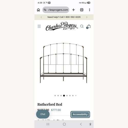 Used Charles P. Rogers Rutherford Headboard & Footboard for sale on AptDeco
