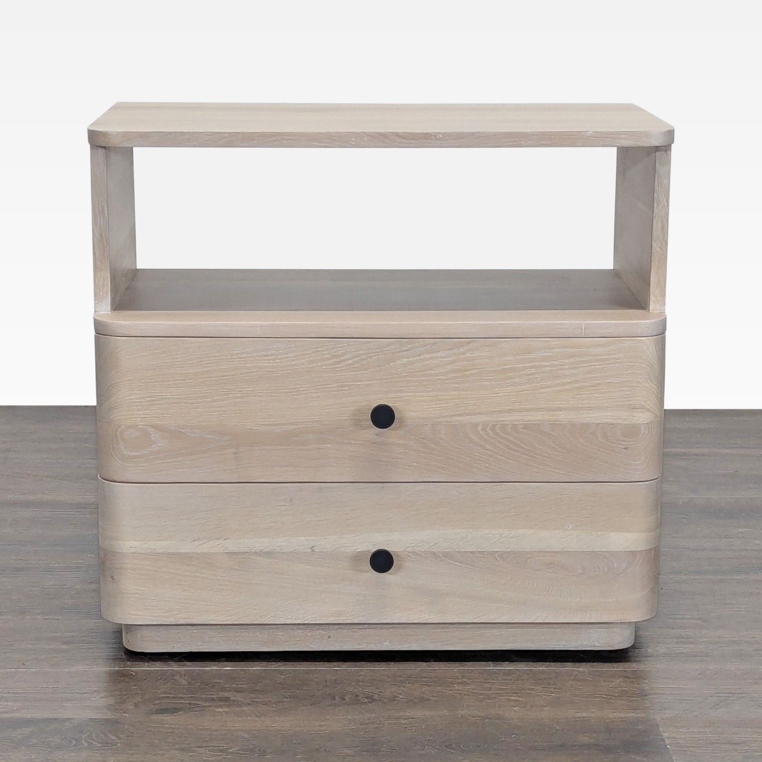 Two Drawer Nightstand with Open Shelf	 - image-9
