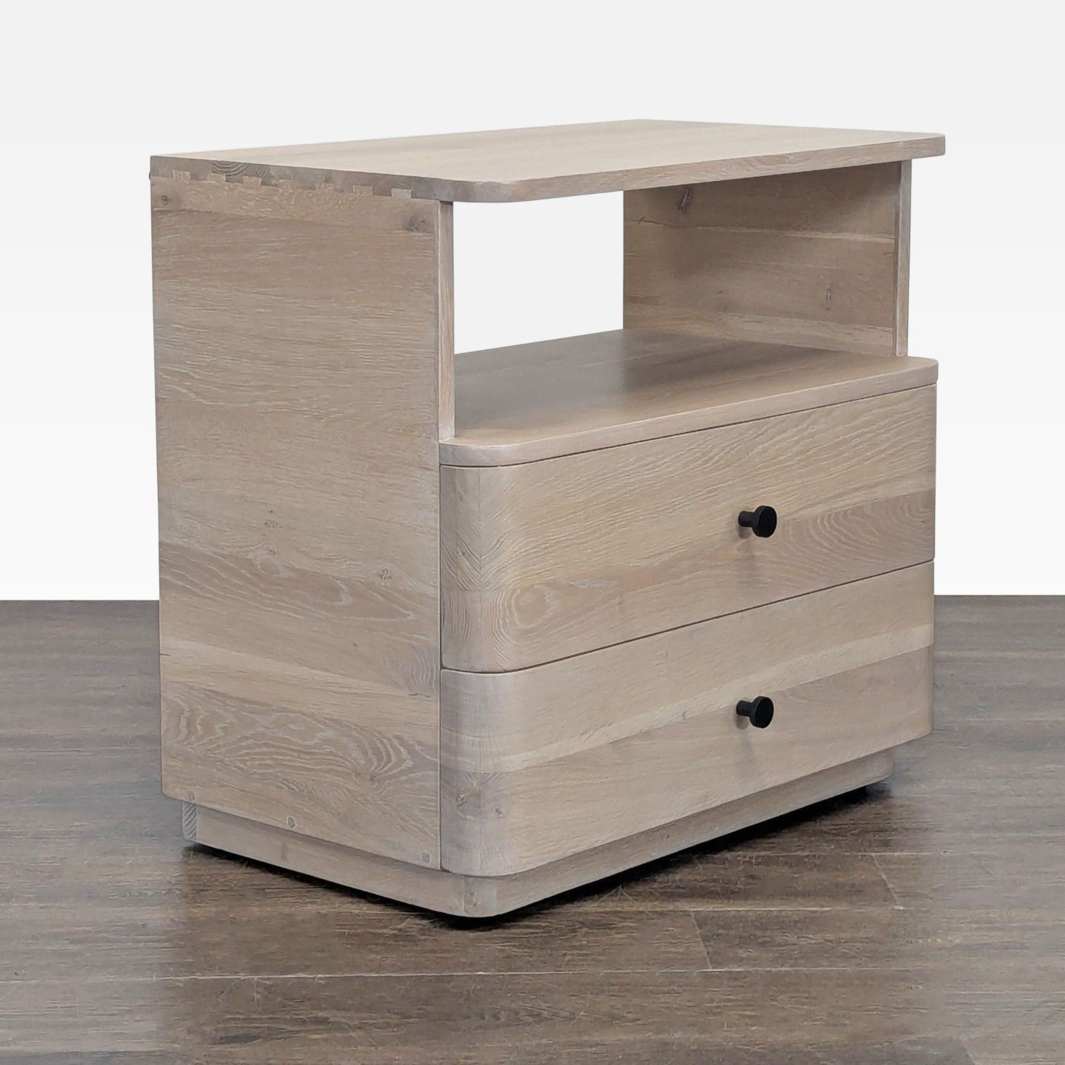 Two Drawer Nightstand with Open Shelf	 - image-7