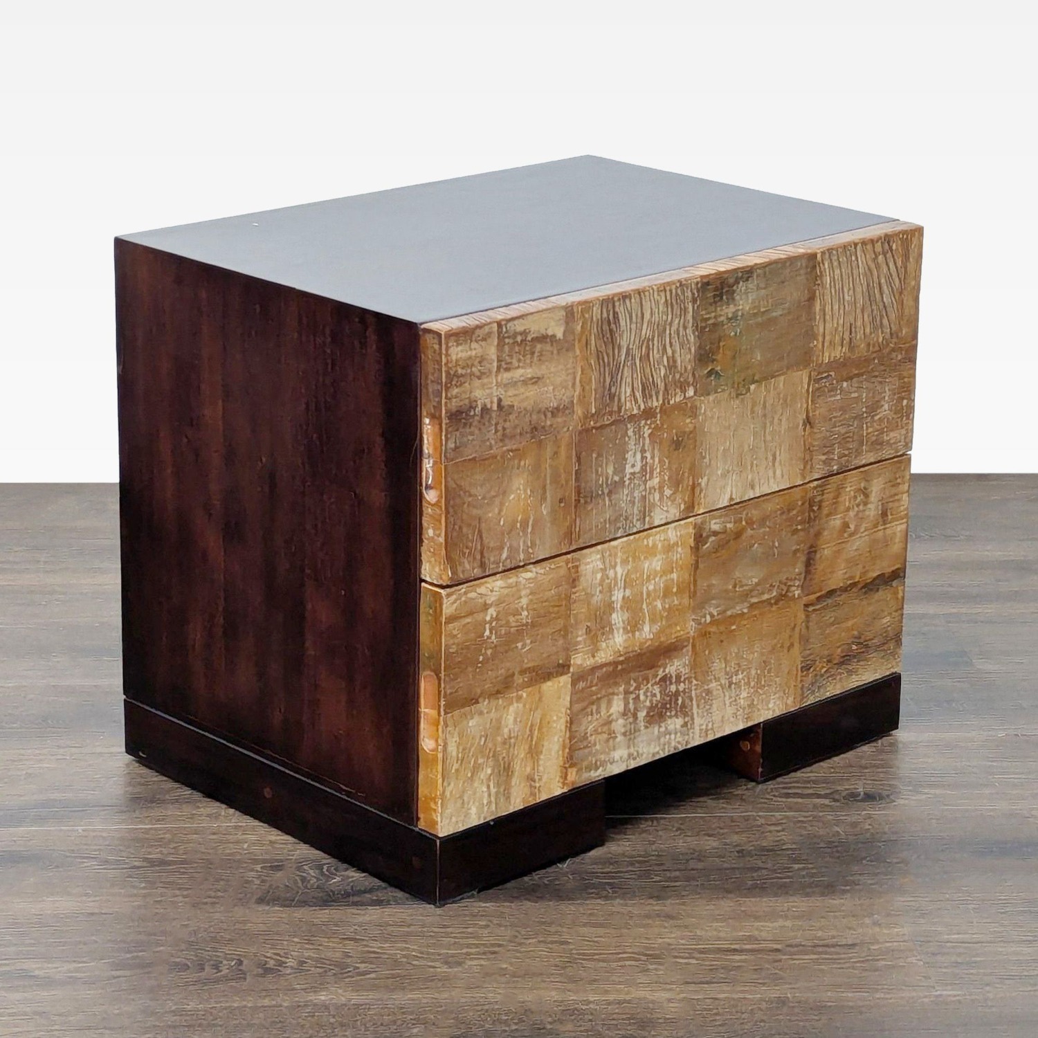 Two Drawer Wood Nightstand - image-4