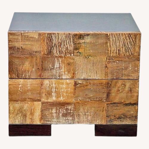 Used Two Drawer Wood Nightstand for sale on AptDeco