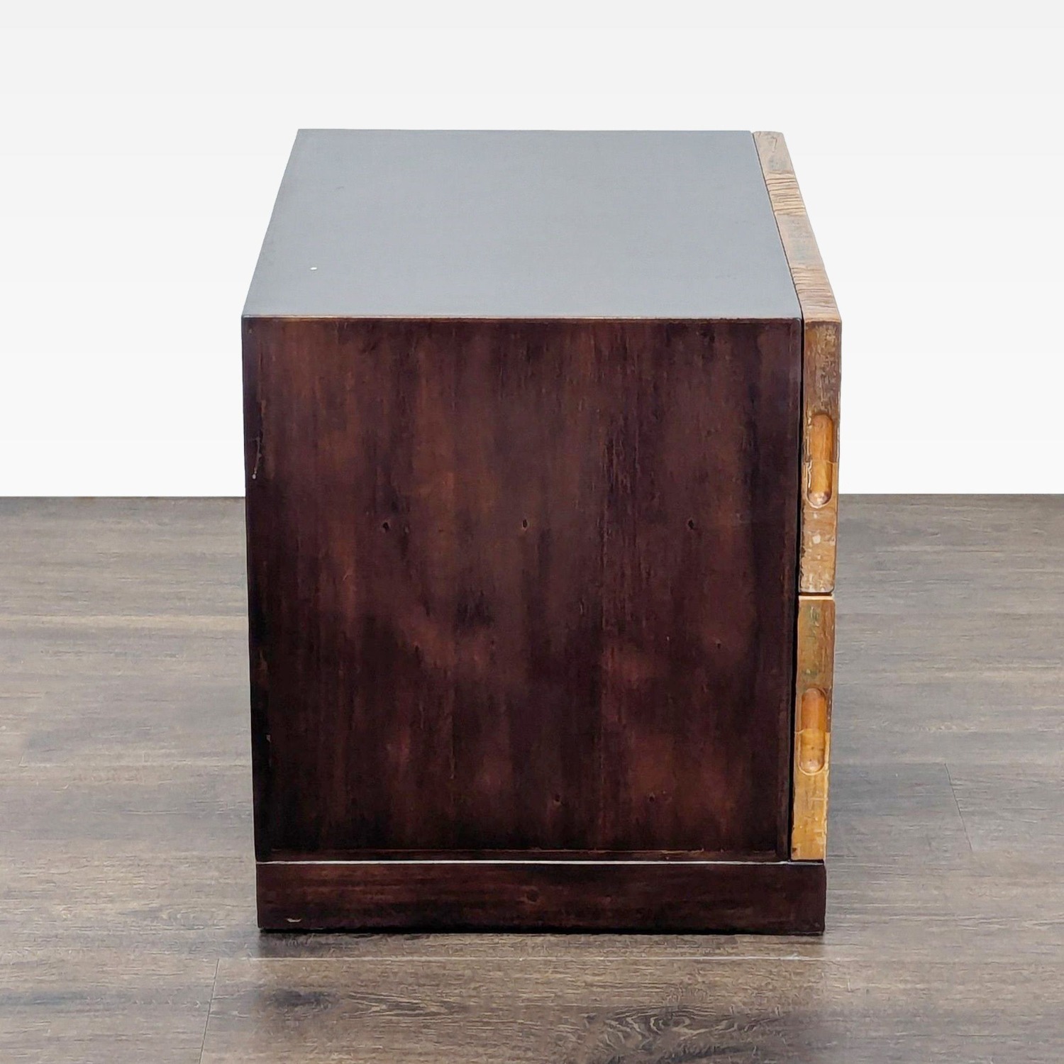 Two Drawer Wood Nightstand - image-5
