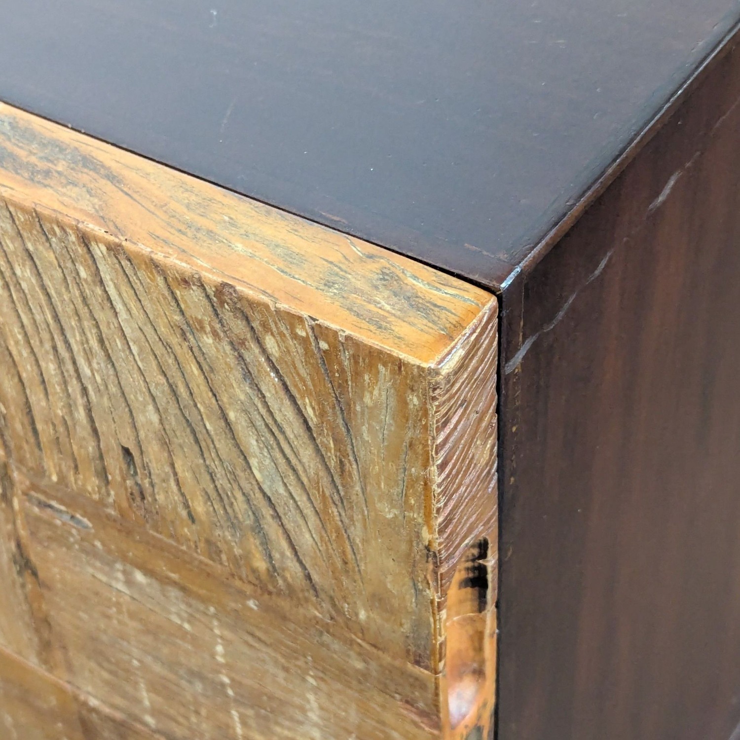Two Drawer Wood Nightstand - image-1