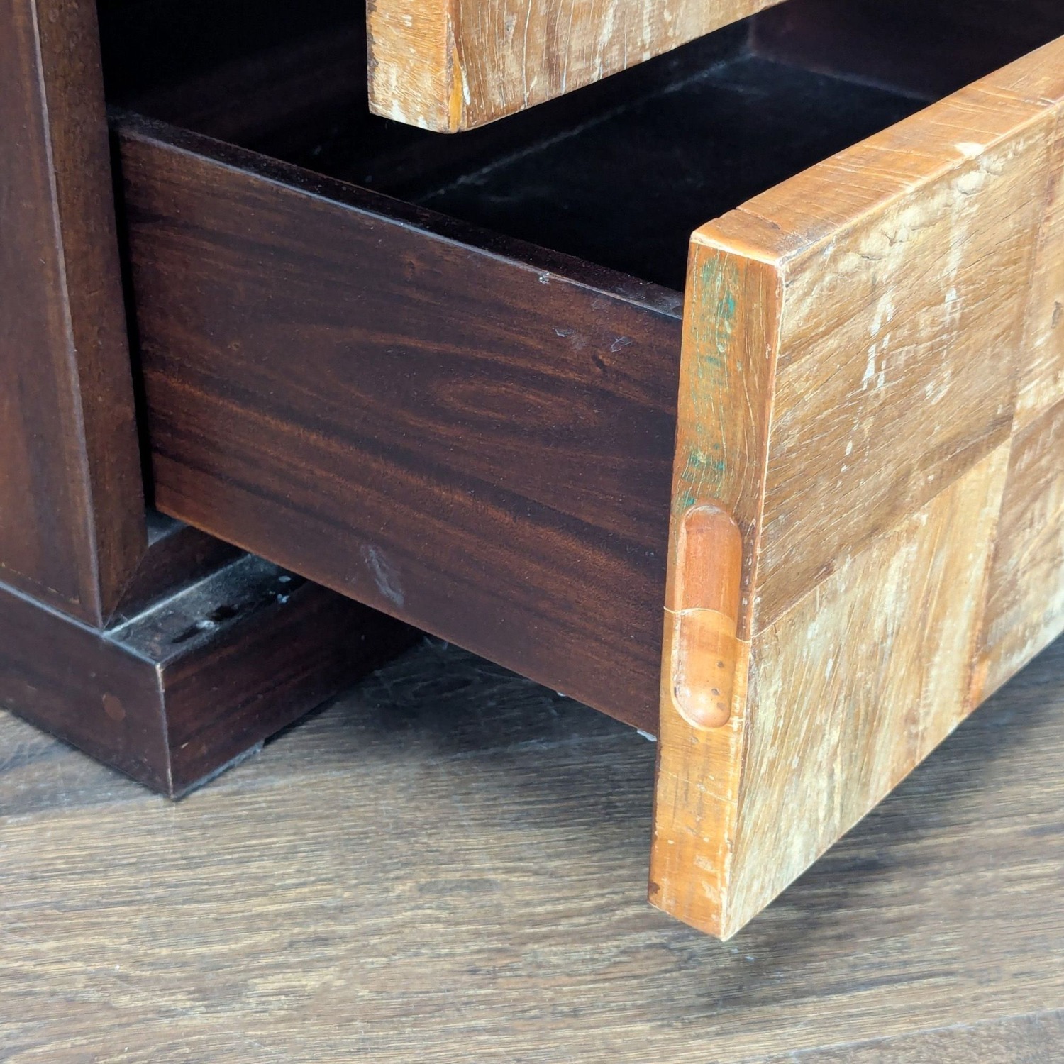 Two Drawer Wood Nightstand - image-3