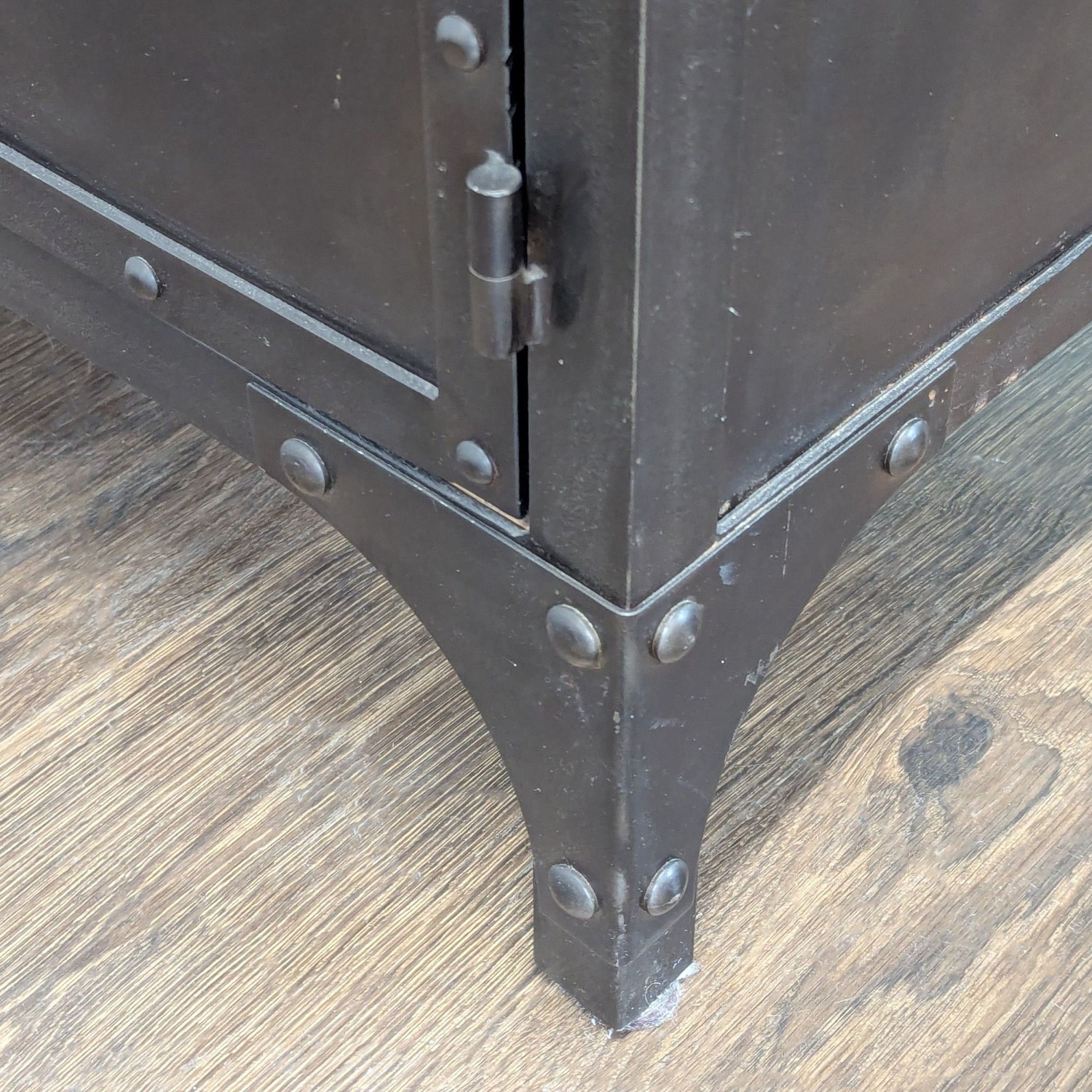 Industrial Wood and Metal Media Console	 - image-3