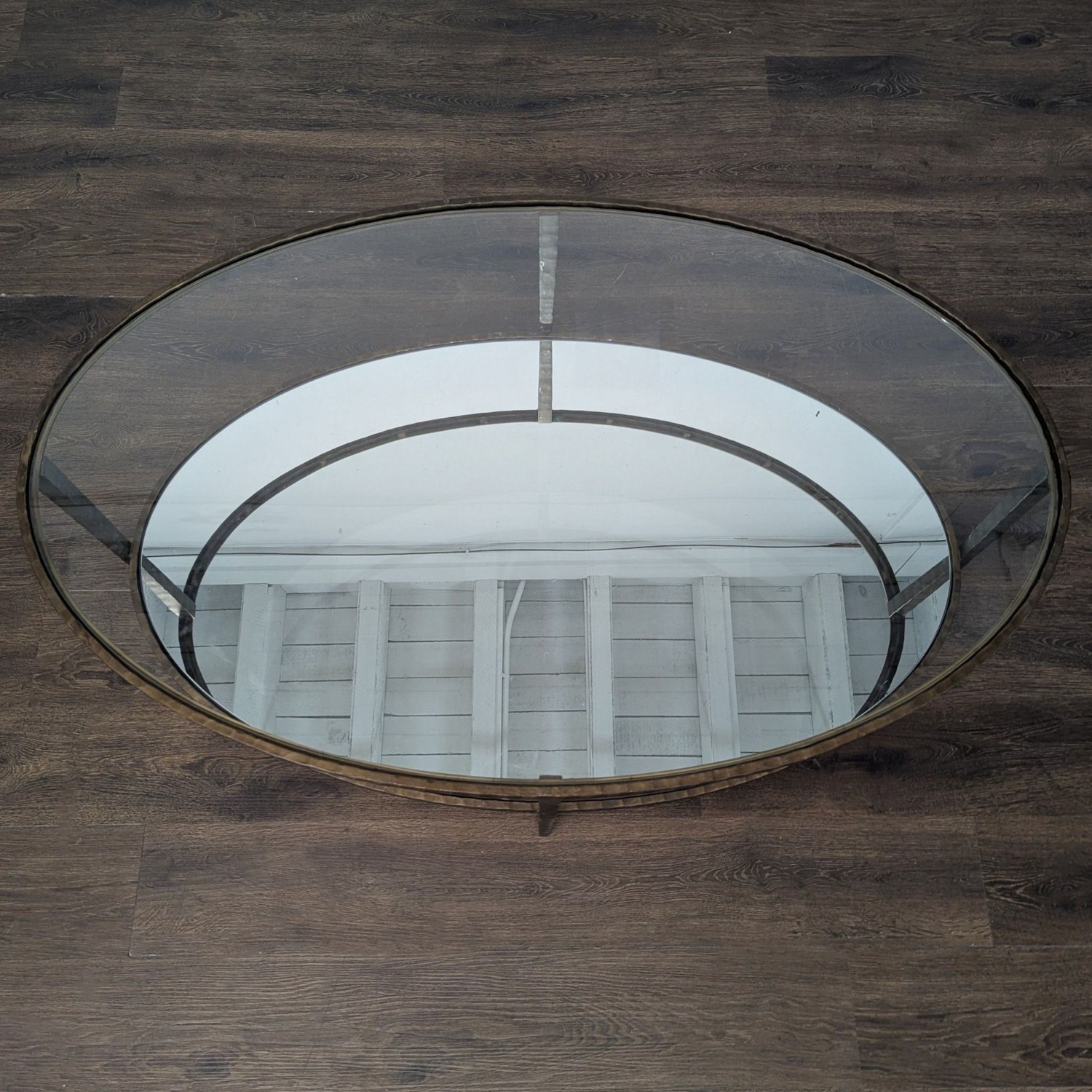 Glass Top Coffee Table with Mirror Shelf	 - image-3