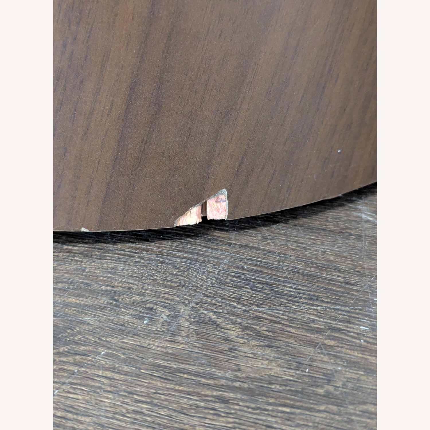 West Elm Glass Top Wood Pedestal End Table - image-2