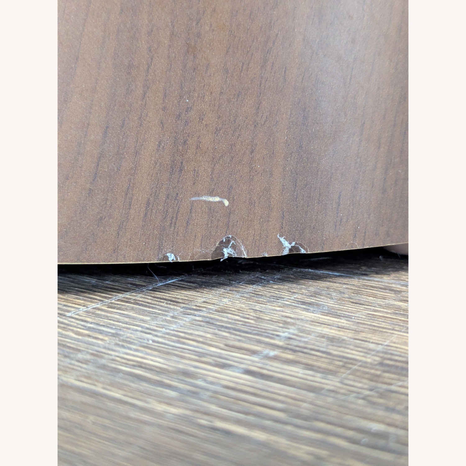 West Elm Glass Top Wood Pedestal End Table - image-3