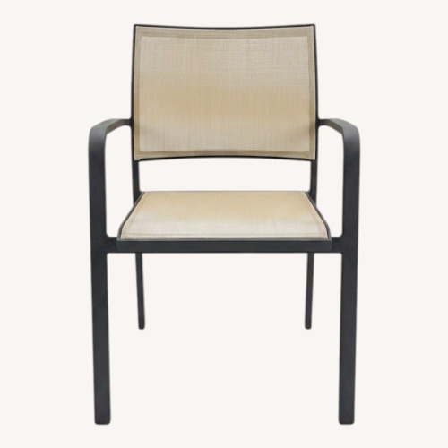 Used Set of 4 Modern Beige Mesh Armchair  for sale on AptDeco
