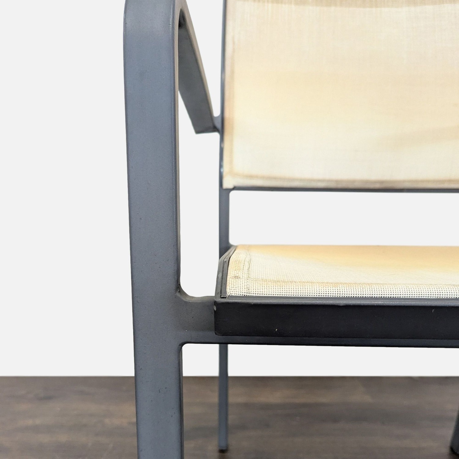 Set of 4 Modern Beige Mesh Armchair  - image-3