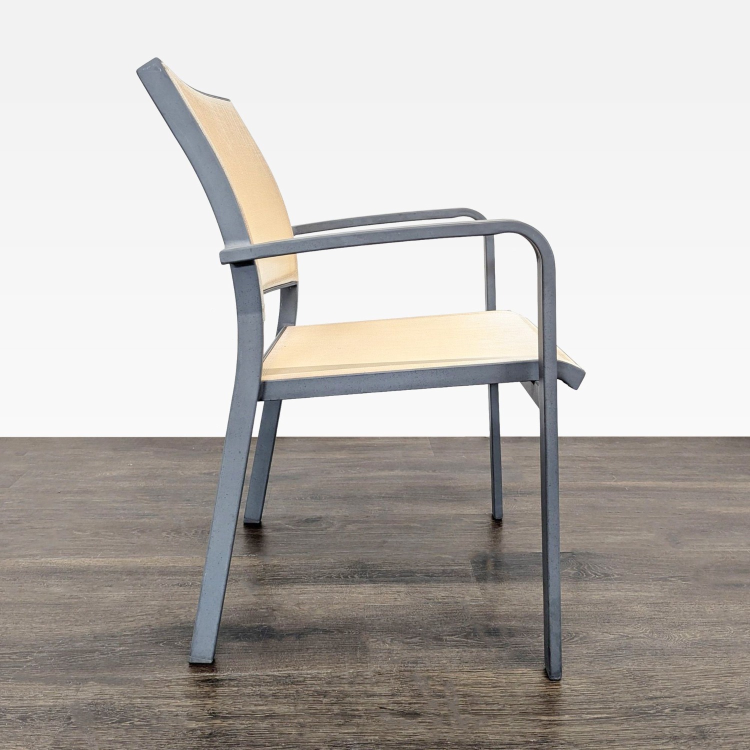 Set of 4 Modern Beige Mesh Armchair  - image-4