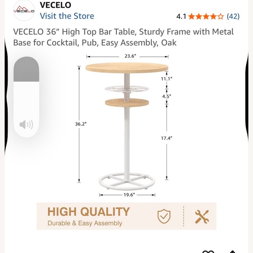 Used Amazon Natural Dining Table for sale on AptDeco