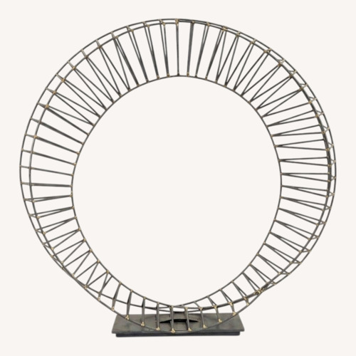 Used Modern Metal Circular Wire Sculpture Decor	 for sale on AptDeco