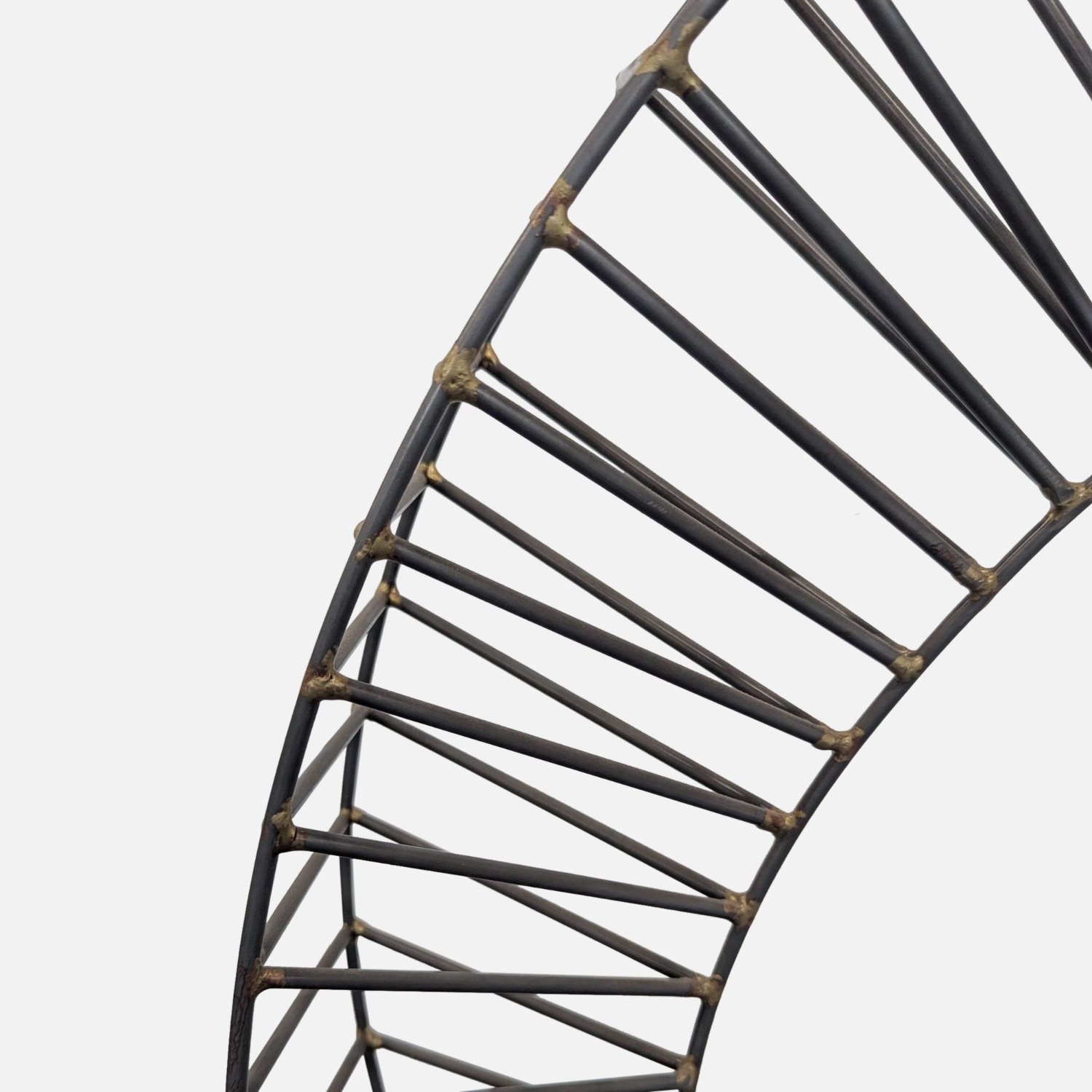 Modern Metal Circular Wire Sculpture Decor - image-1