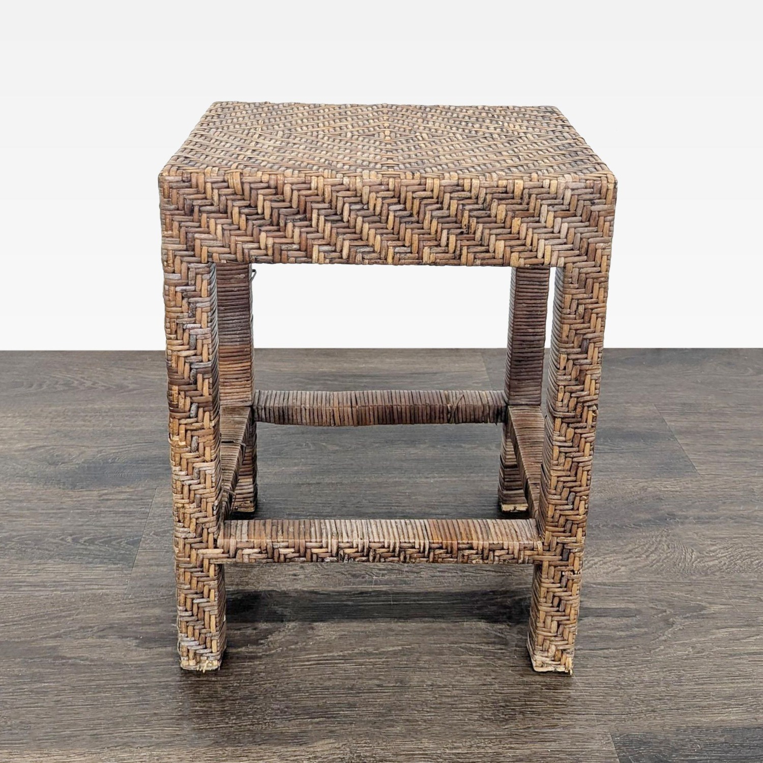 Small Wicker Stool - image-3
