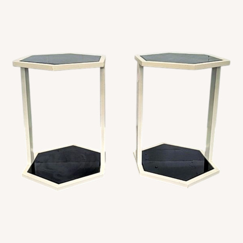 Used Pair of Nate Berkus Hexigon Side Tables for sale on AptDeco