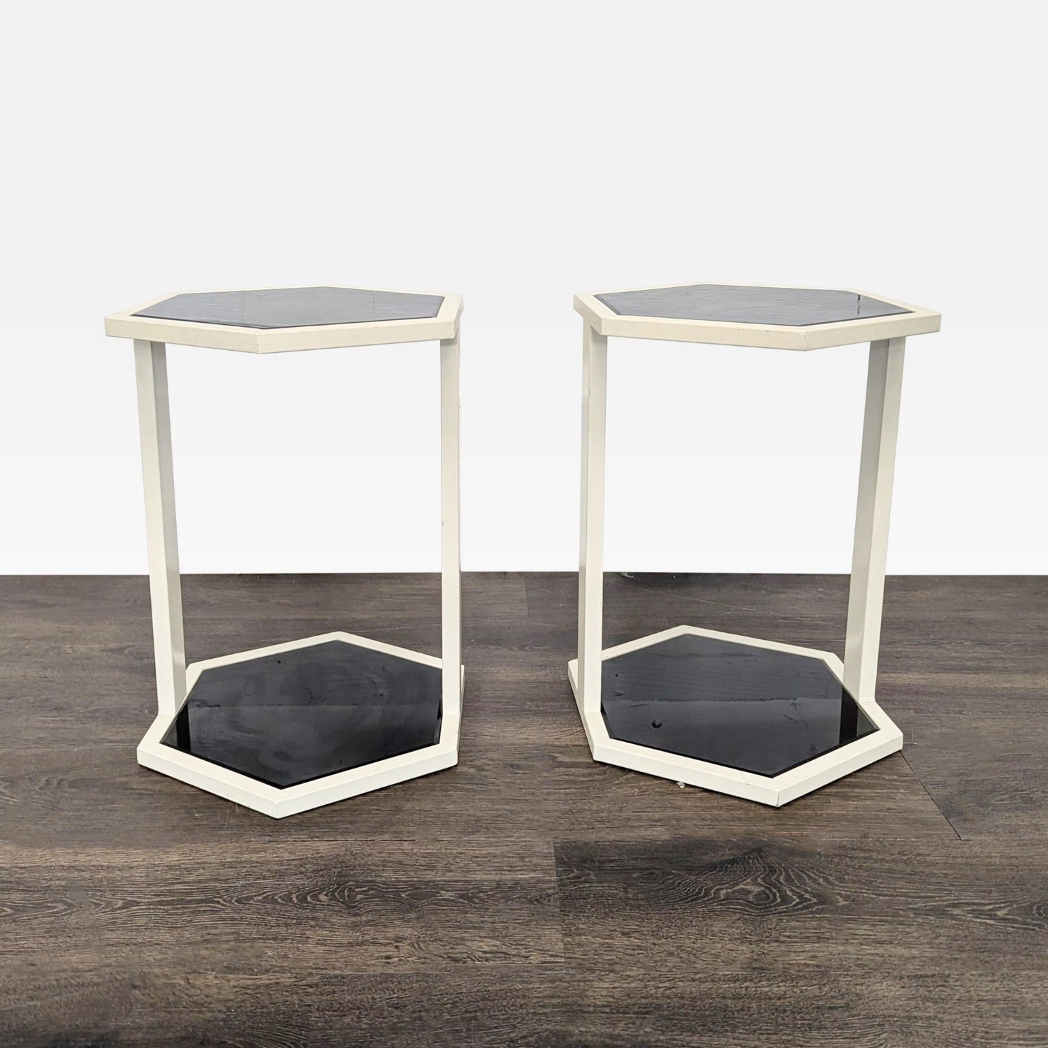 Pair of Nate Berkus Hexigon Side Tables - image-6