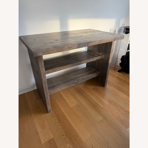 Used West Elm Emmerson Dark Brown Kitchen Island for sale on AptDeco