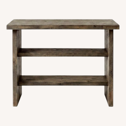 Used West Elm Emmerson Dark Brown Kitchen Island for sale on AptDeco