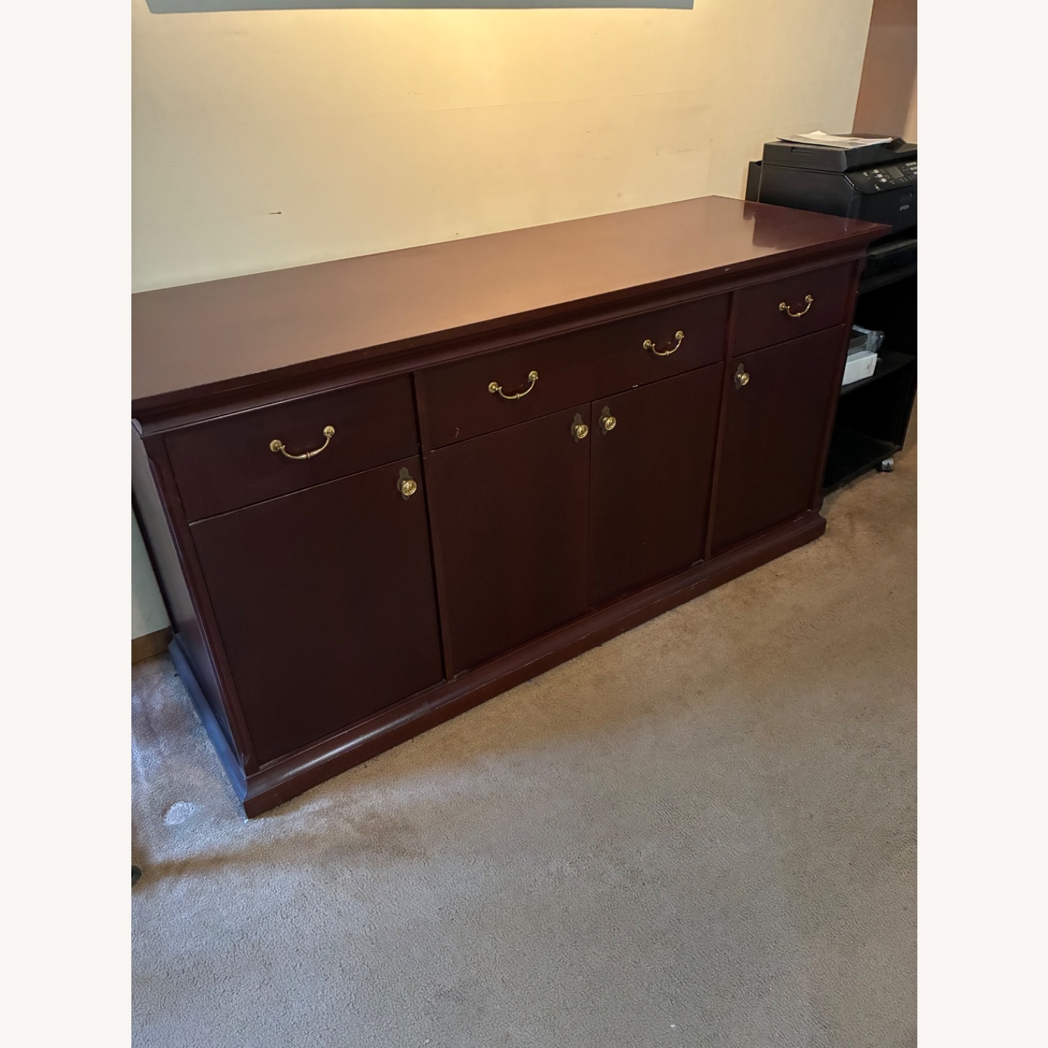 Dark Brown Wood Sideboard - image-8