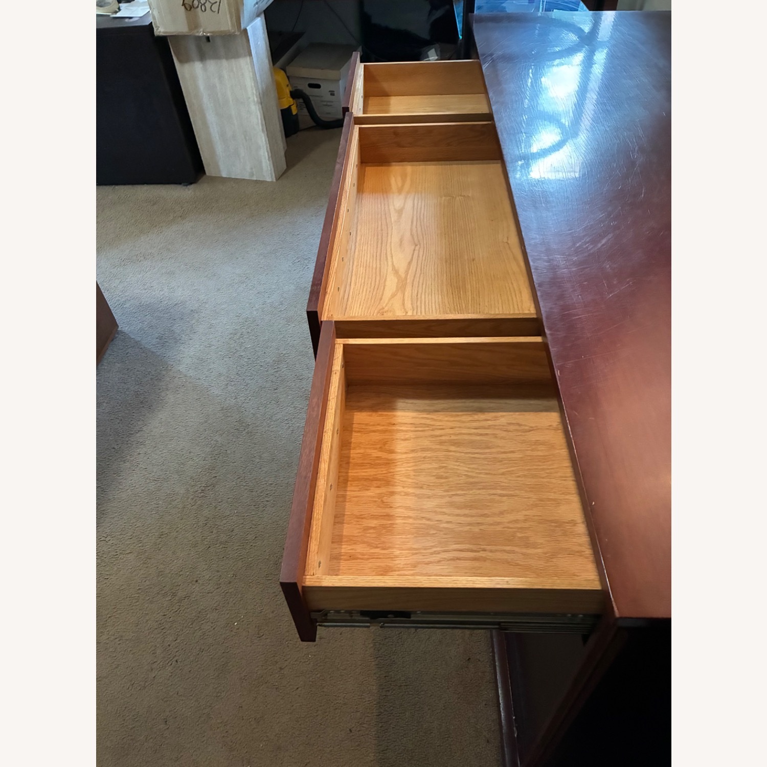 Dark Brown Wood Sideboard - image-4