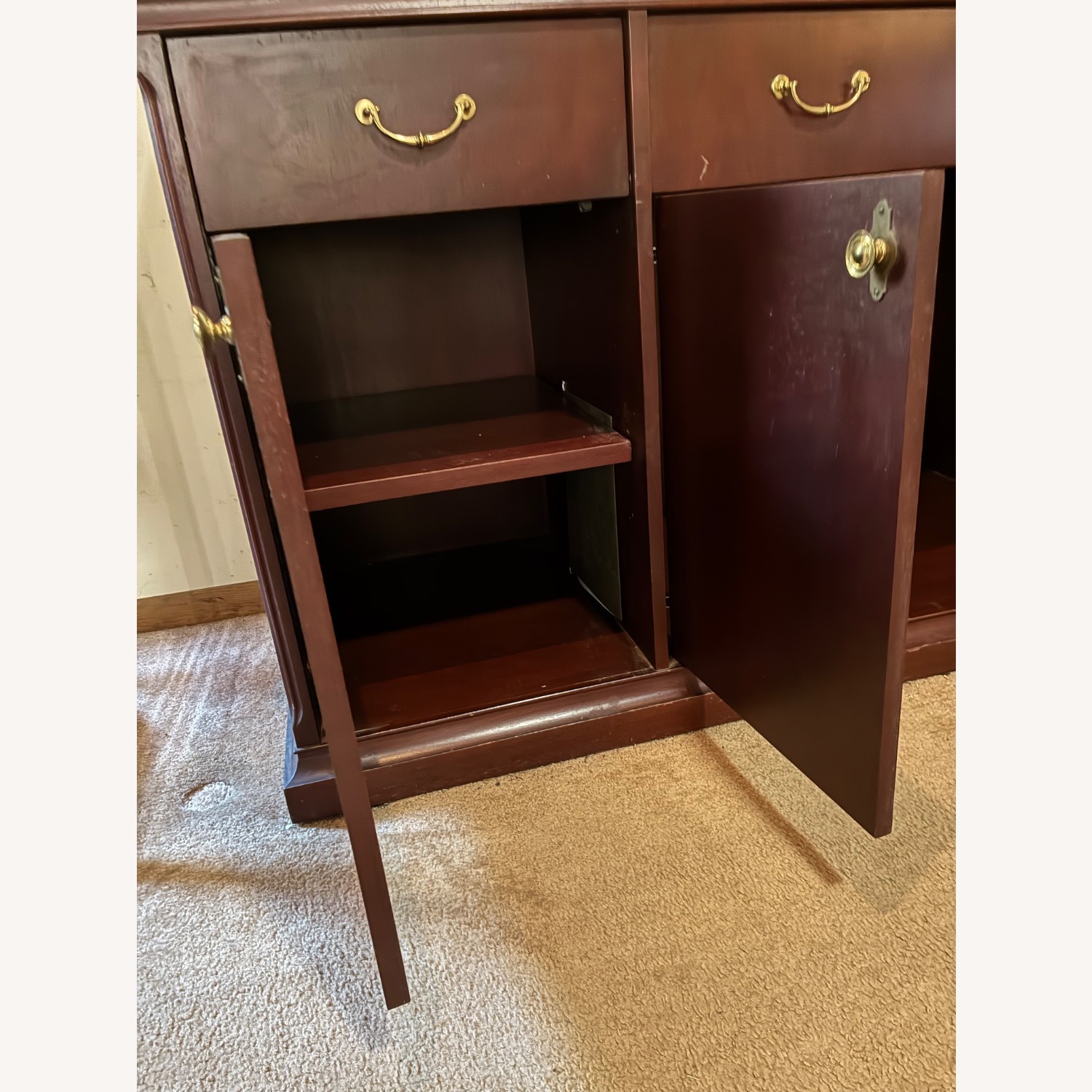 Dark Brown Wood Sideboard - image-5