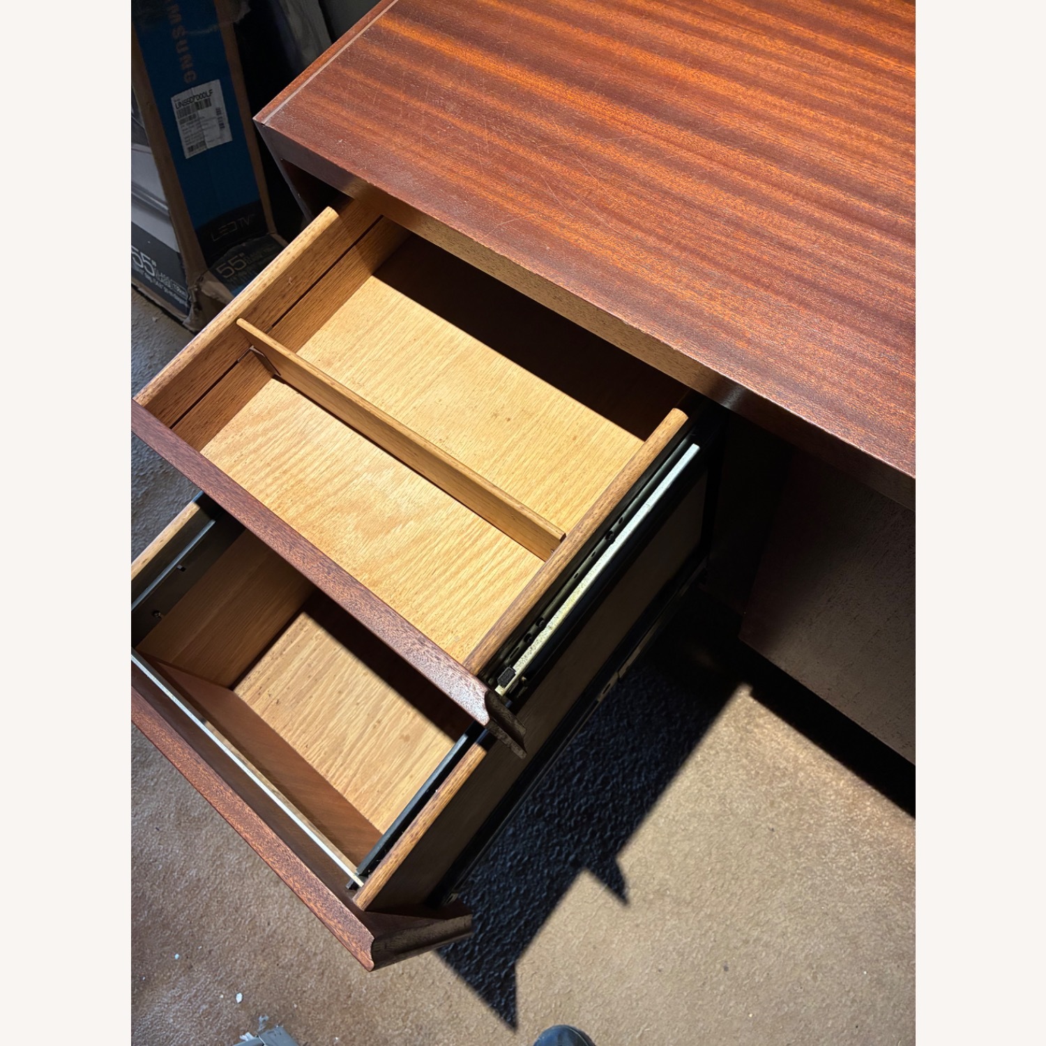 Dark Brown Wood Sideboard - image-5