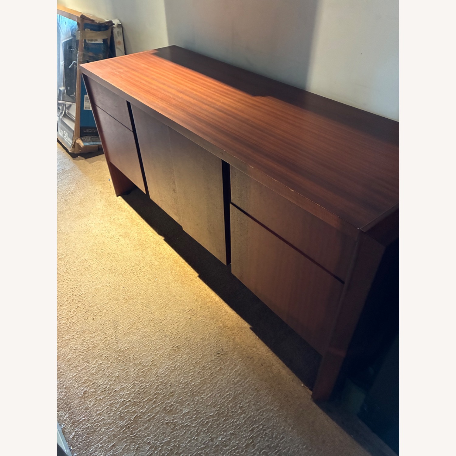 Dark Brown Wood Sideboard - image-1