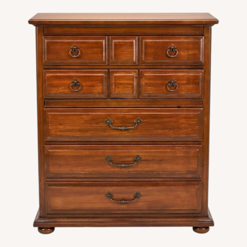 Used Vintage/Antique Finds Dark Brown Wood Chest for sale on AptDeco