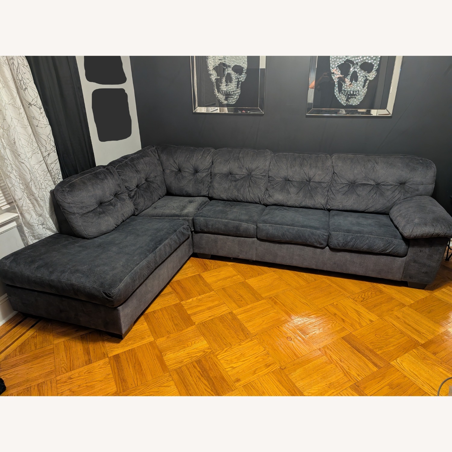 Ashley Furniture Accrington Dark Gray 2 Piece Sectional  - image-2