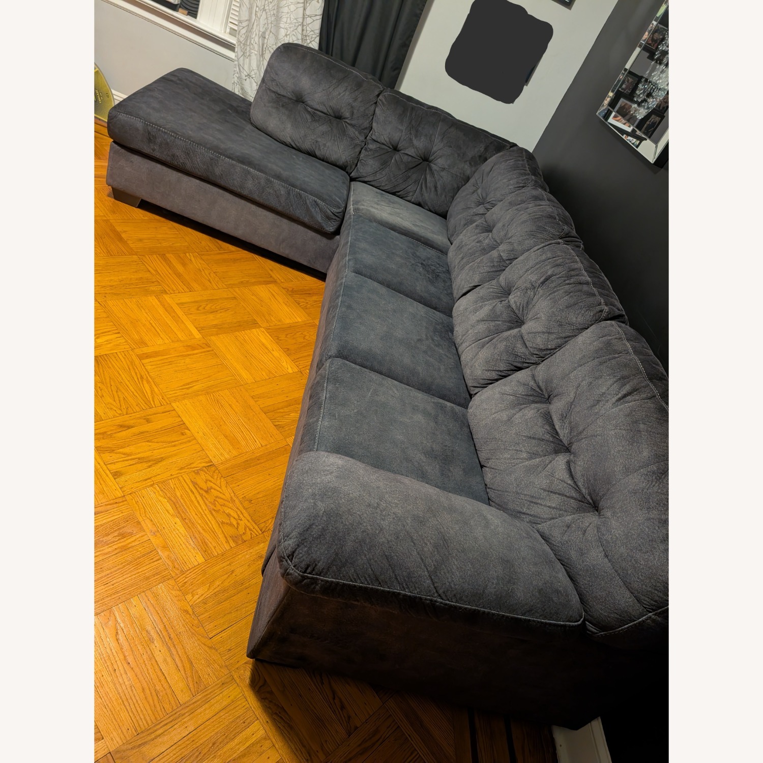 Ashley Furniture Accrington Dark Gray 2 Piece Sectional  - image-1