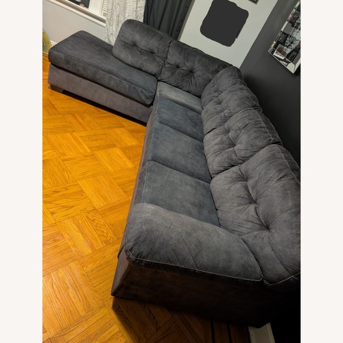 Used Ashley Furniture Accrington Dark Gray 2 Piece Sectional  for sale on AptDeco