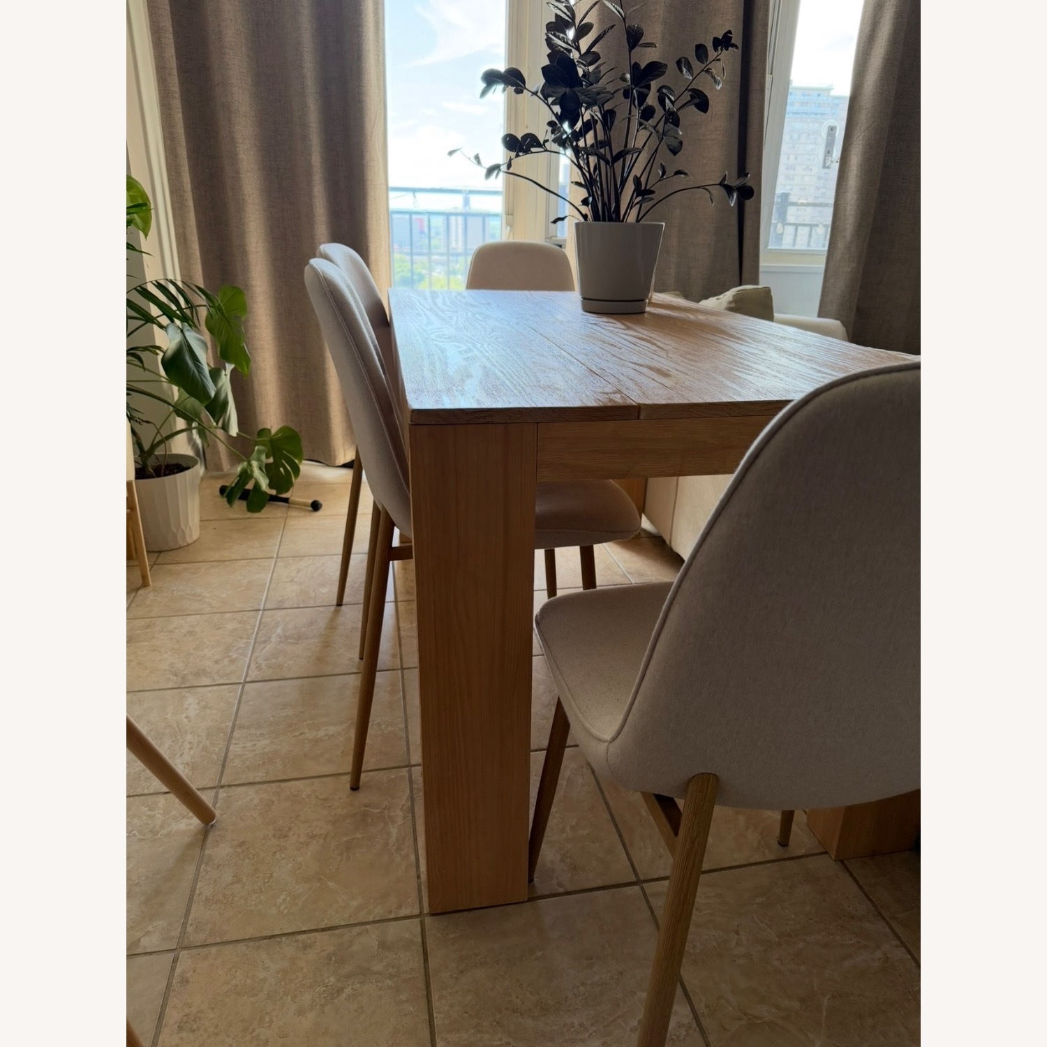 Natural Wood Dining Table - image-3