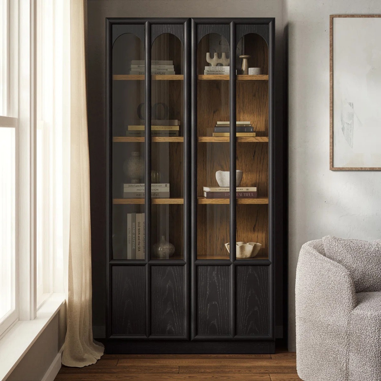 Wayfair Black Wood Bookcase - image-4