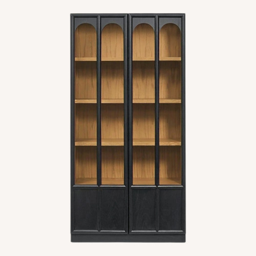 Used Wayfair Black Wood Bookcase for sale on AptDeco